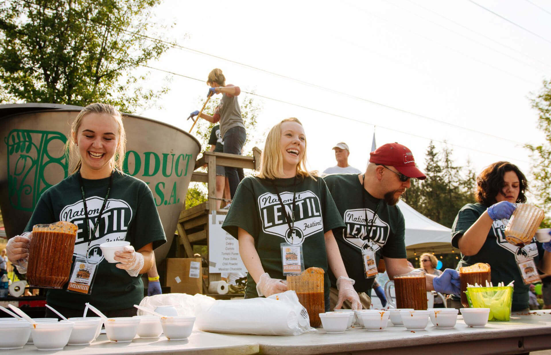 Volunteers at the National Lentil Festival