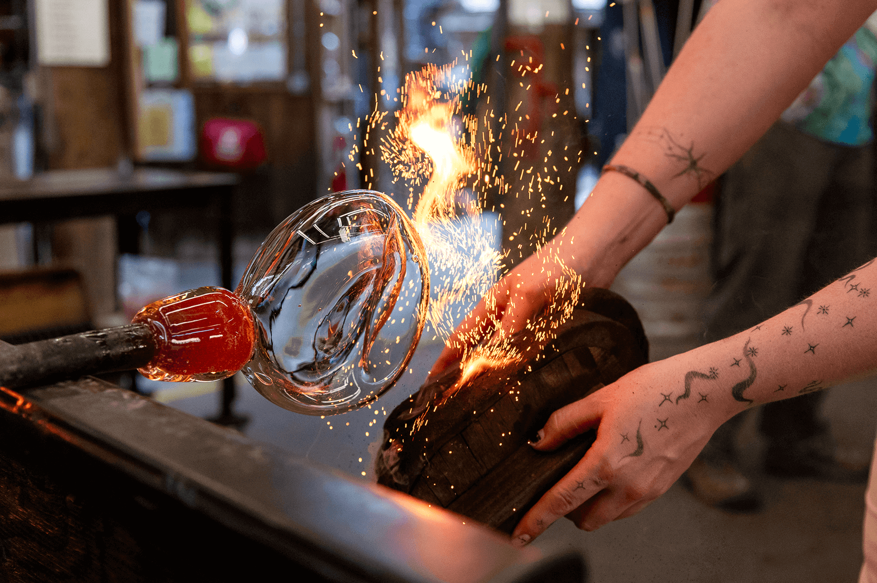 Glassblowing at Pilchuck Glass School.