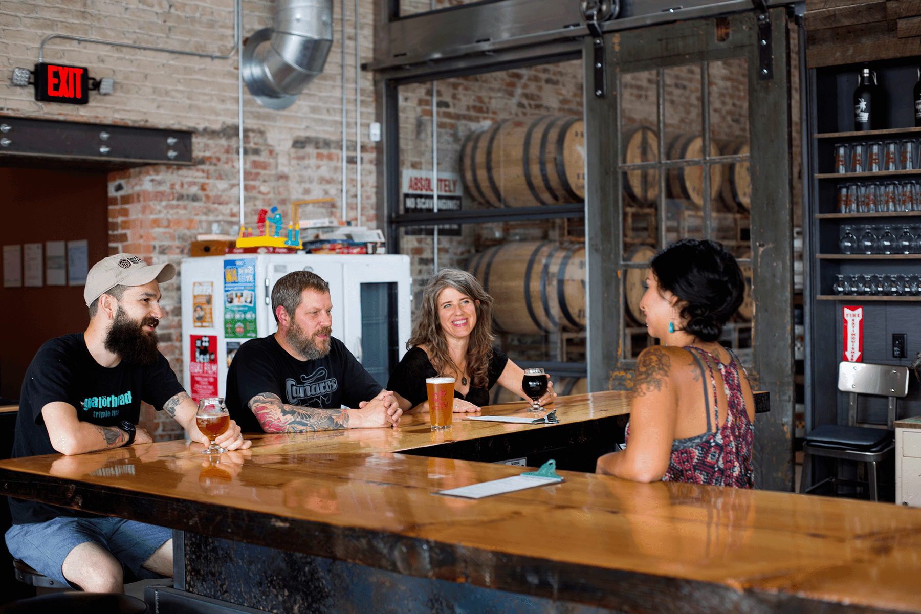 Bar area Iron Goat Brewing in Spokane, WA. 